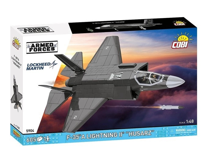 Stavebnice letounu F‑35A Lightning II „Husarz“ 1:48 (COBI, 605 dílků)