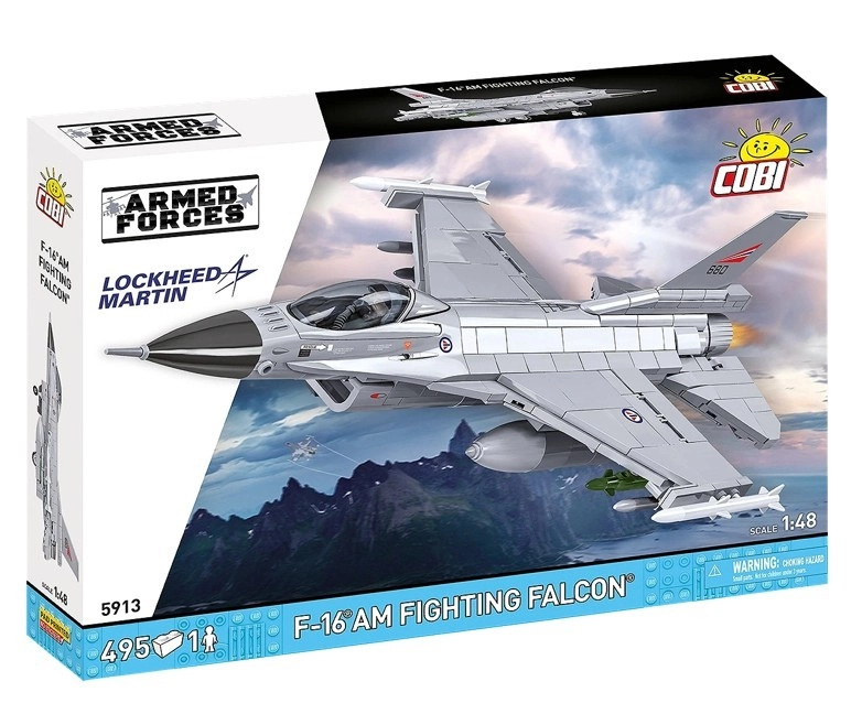 Stavebnice F-16AM FIGHTING FALCON – norské letectvo, 1:48, 495 dílků