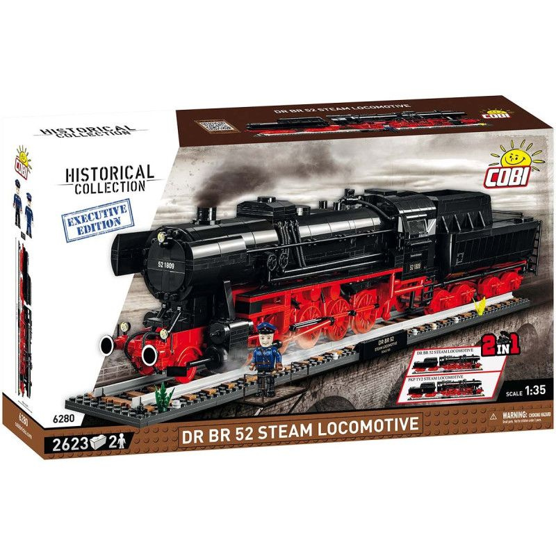 Cobi 6280 executive edition 1:35 parní lokomotiva dr br 52/ty2 s tendrem