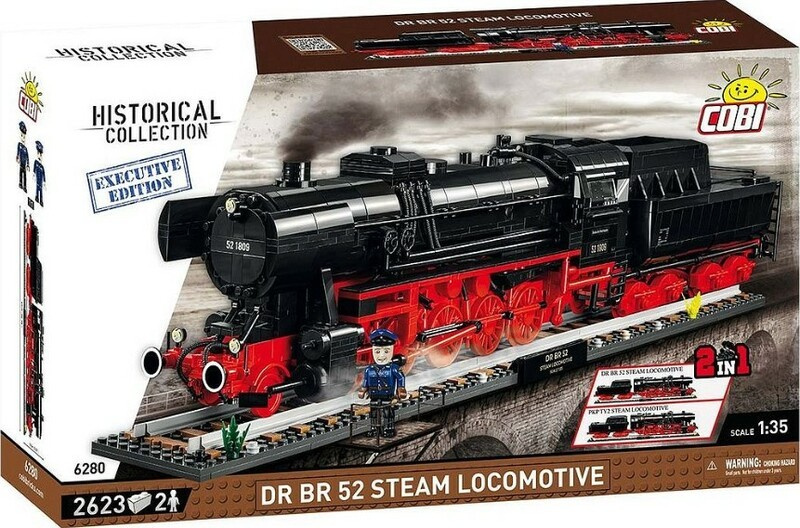 Cobi 6280 executive edition 1:35 parní lokomotiva dr br 52/ty2 s tendrem