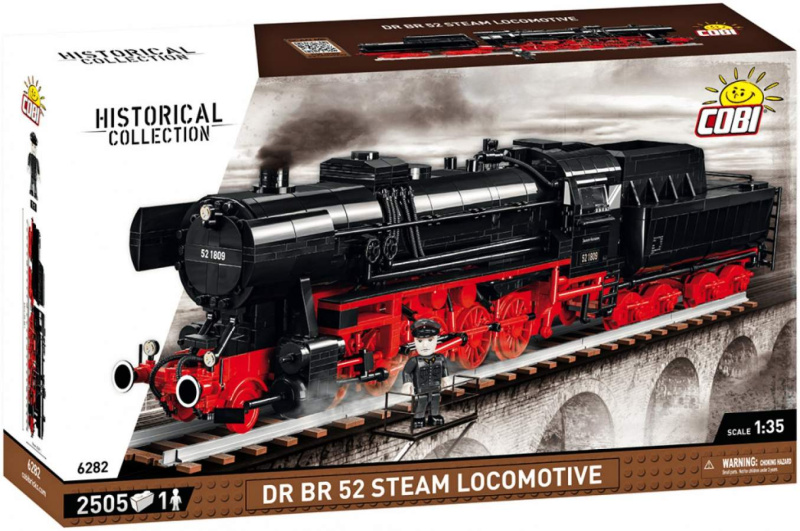 Cobi 6282 drb class 52 parní lokomotiva, 1:35, 2400 k, 1 f