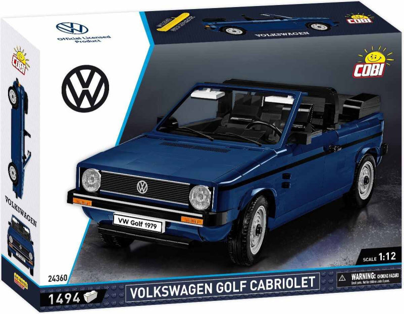 Cobi 24360 volkswagen golf cabriolet, 1:12, 1494 k