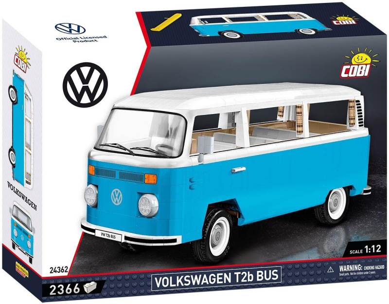 Cobi 24362 volkswagen transporter t2b bus, 1:12, 2366 k