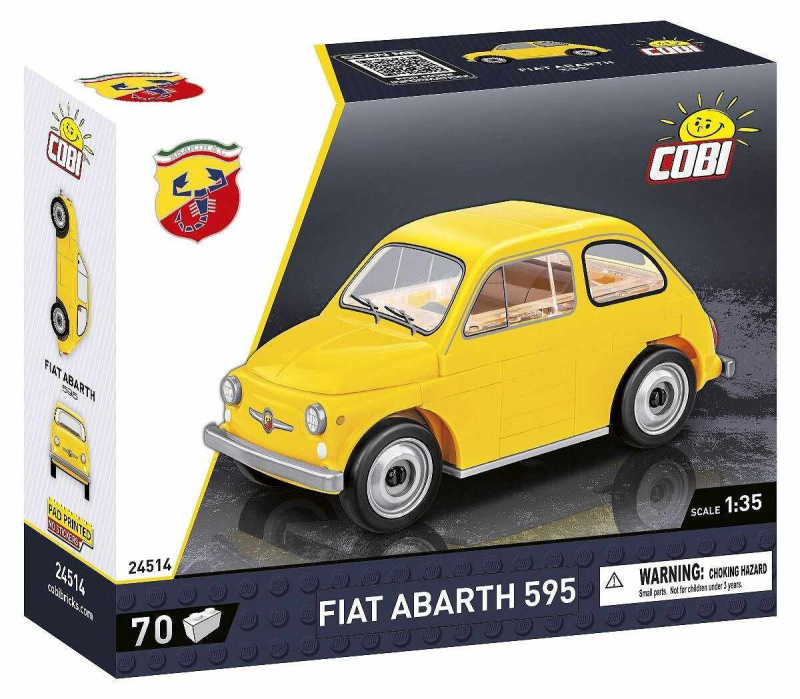 Cobi 24514 Fiat Abarth 595, 1:35, 70 kostek