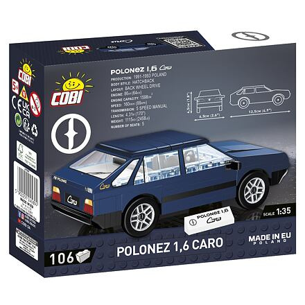 COBI 24589 Youngtimer 1:35 Automobil FSO Polonez 1,6 Caro