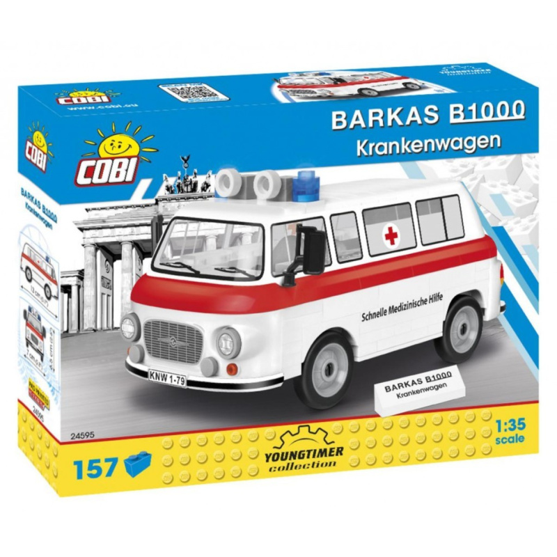 COBI 24595 Youngtimer Automobil Barkas B1000 sanitka