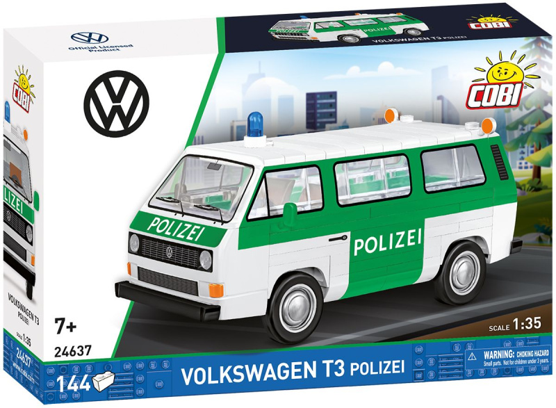 Cobi 24637 volkswagen t3 policie, 1:35, 144 k