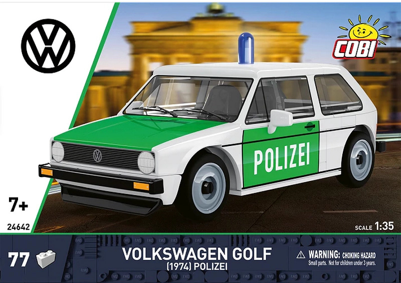Cobi 24642 volkswagen golf (1974) polizei, 1:35, 77 k
