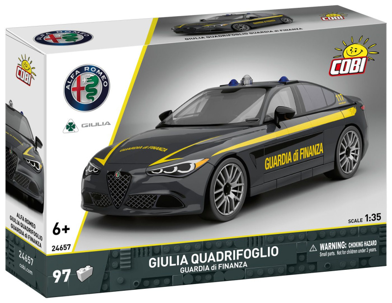 Cobi 24657 alfa romeo giulia quadrifoglio guardia di finanza, 1:35, 97 k