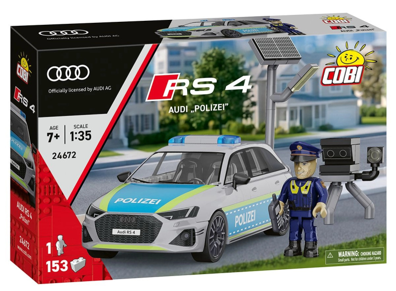 Stavebnice COBI Audi RS 4 Polizei v měřítku 1:35