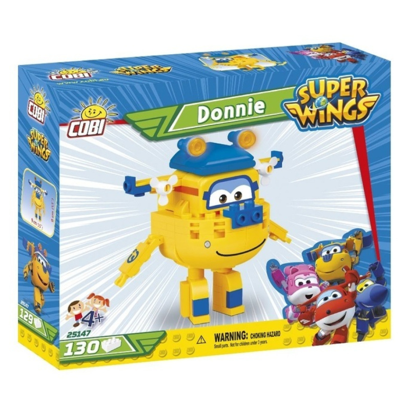 Cobi 25147 super wings mission teams opravář donnie žluté letadlo