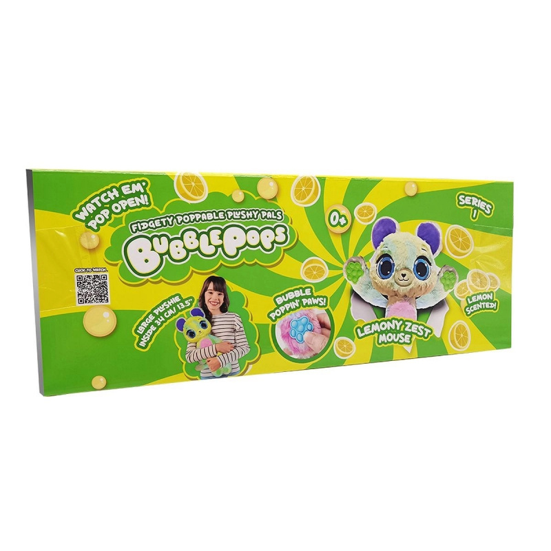 Plyšák Bubble Pops voňavá myška s citronovou kůrou