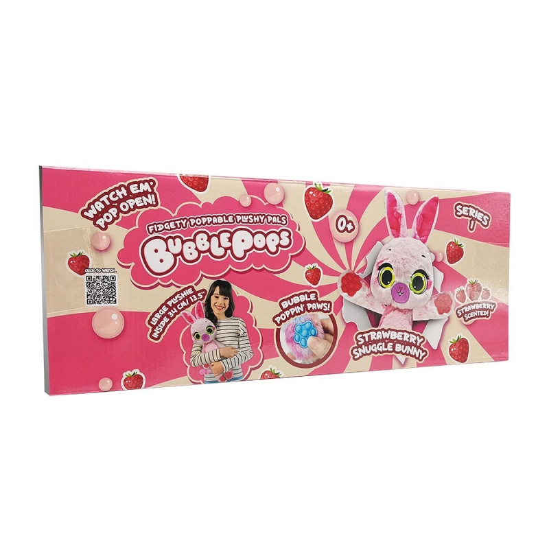 Plyšák Bubble Pops Vonící - Jahodový Králíček