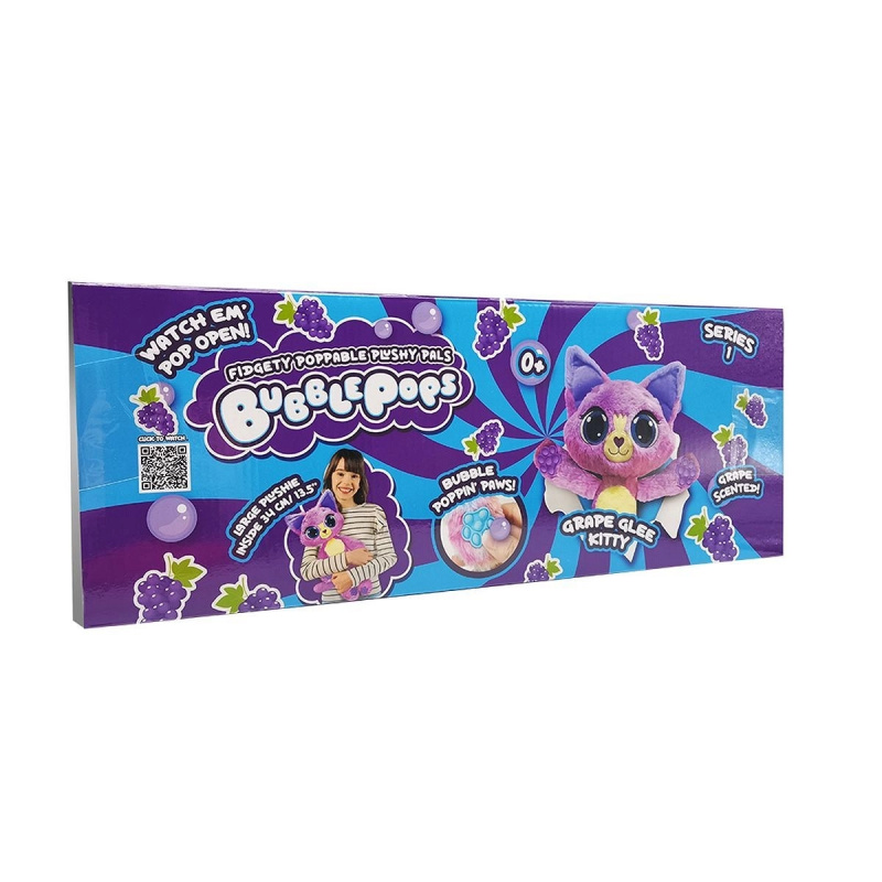 Plyšák Bubble Pops vonící hračky - Hroznová kočka