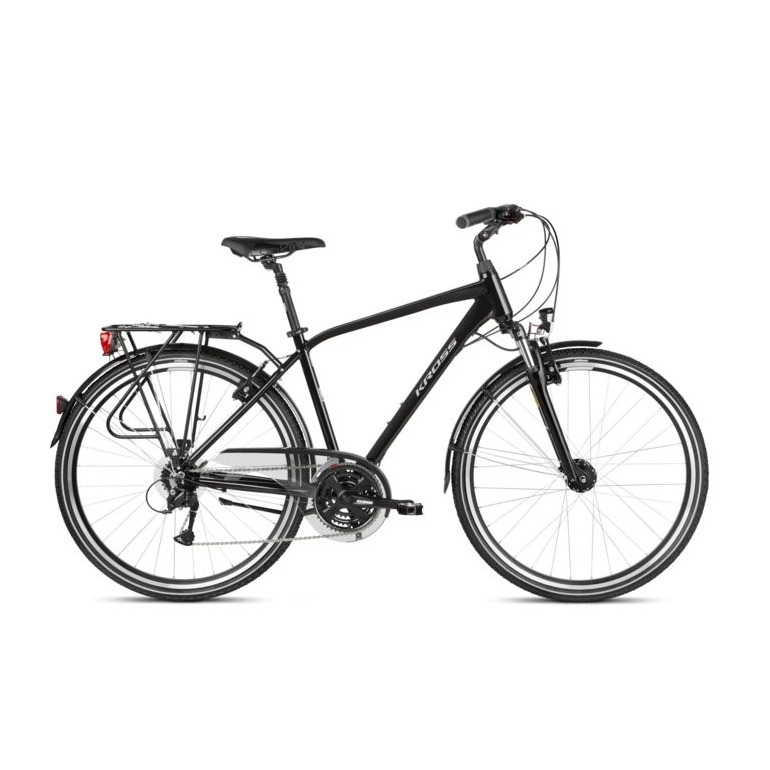 Pánské trekingové kolo Kross Trans 4.0 28" - model 2021 M (19") černá/šedá