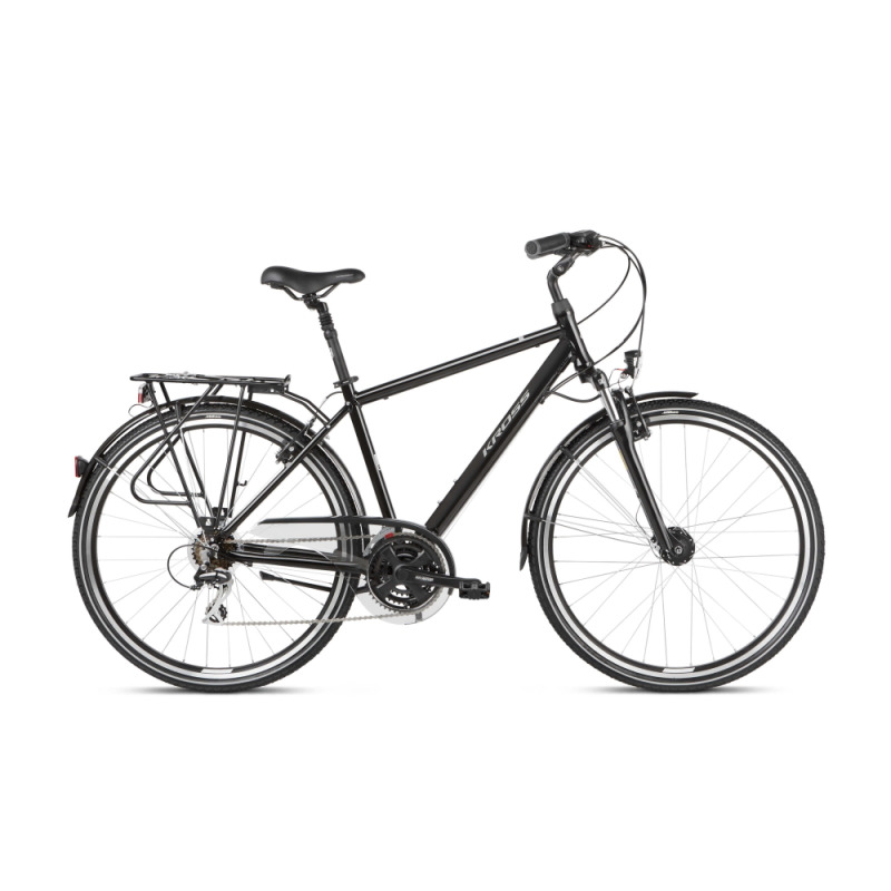 Pánské trekingové kolo Kross Trans 3.0 28" - model 2021 M (19") černá/šedá