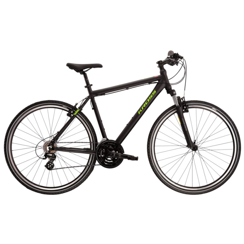 Pánské crossové kolo Kross Evado 2.0 28" Gen 004 S (17", 158-170 cm) černá/zelená