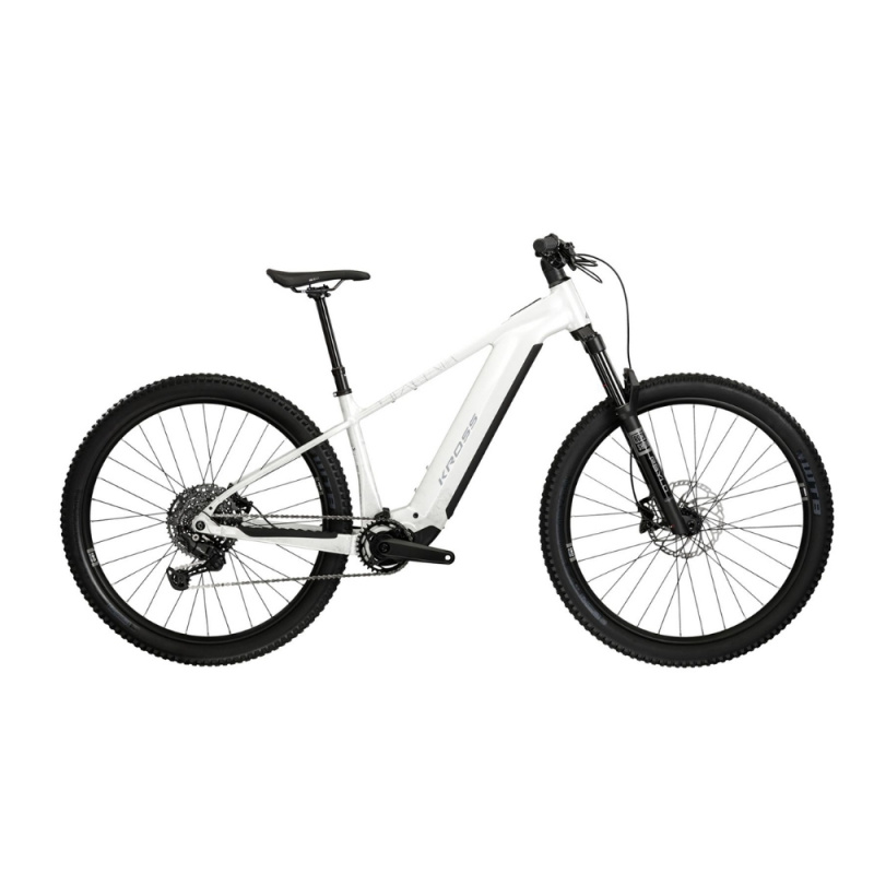 Horské elektrokolo Kross Dust Boost 1.0 29" - model 2026 • Avinox M2 motor • 24,8 kg • dojezd až 180 km M (16") bílá/stříbrná/lesk