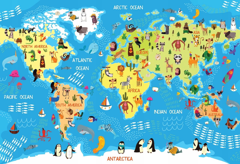 Interdruk puzzle Mapa světa s 250 dílky