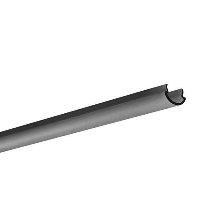 Difuzor KLUŚ PIKO-7R pro LED hliníkové profily černý 2m