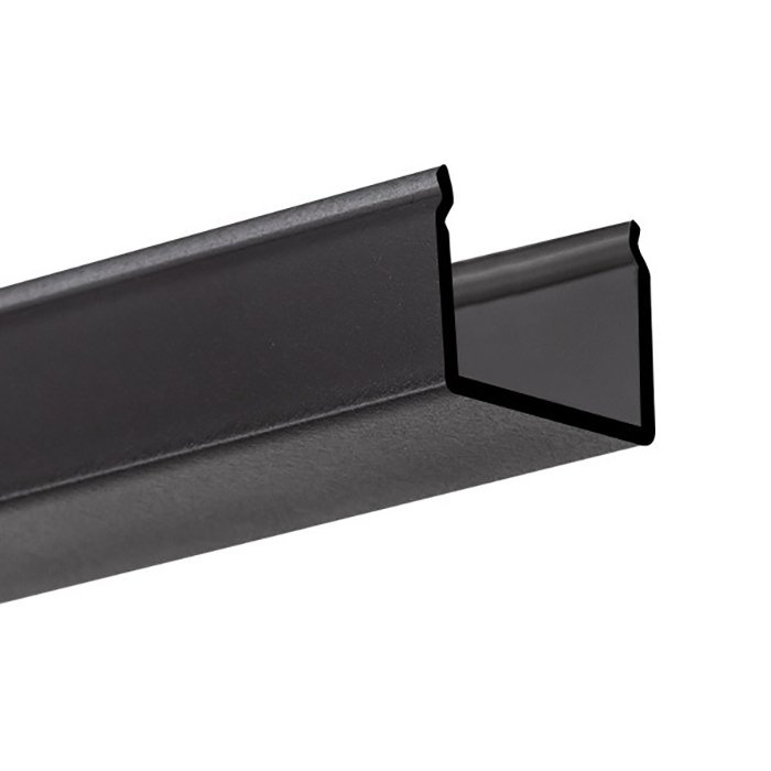 Difuzor KLUŚ G-22S pro LED hliníkové profily černý 2m