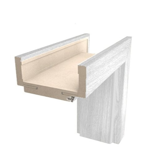 Obložková zárubeň DRE 80 cm borovice bílá pro tloušťku stěny 18-20 cm levá O6BB80L8