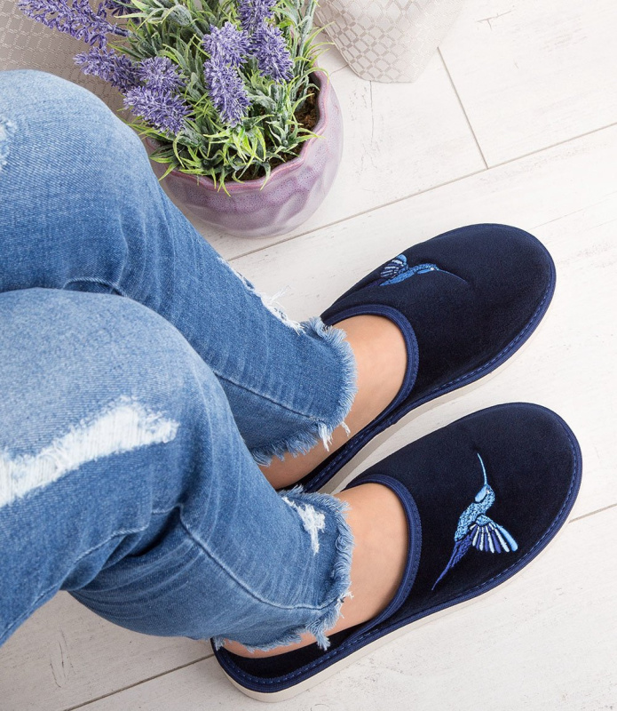 Dámské pantofle Natural Style NS-038 modré