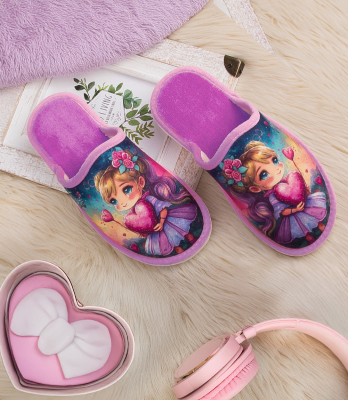 Dámské pantofle Natural Style NS-160-1 fialové