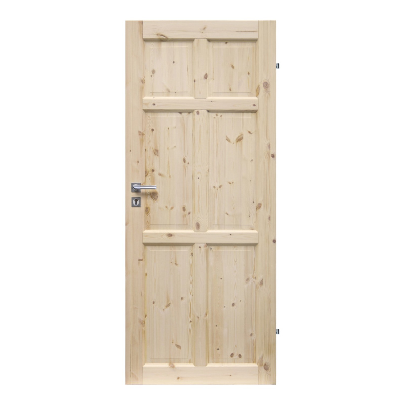 RADEX Falcové interiérové dveře BERGEN plné, borové dřevo, 60 P