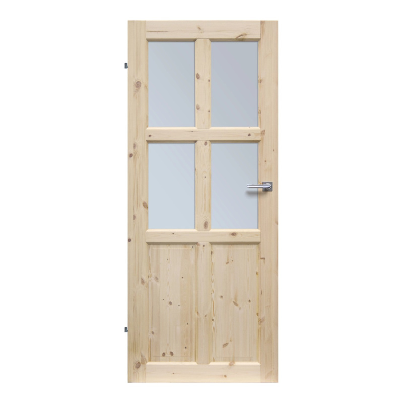 RADEX Falcové interiérové dveře BERGEN 4S, borové dřevo, 80 L