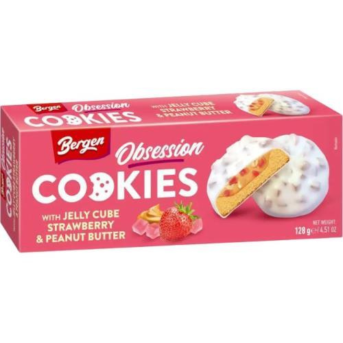 Bergen Obsession cookies jelly cube strawberry&peanut butter 128g