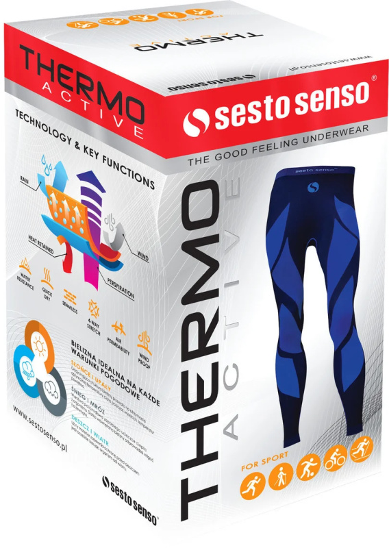 PÁNSKÉ KALHOTY THERMO ACTIVE BLACK-GRANAT S