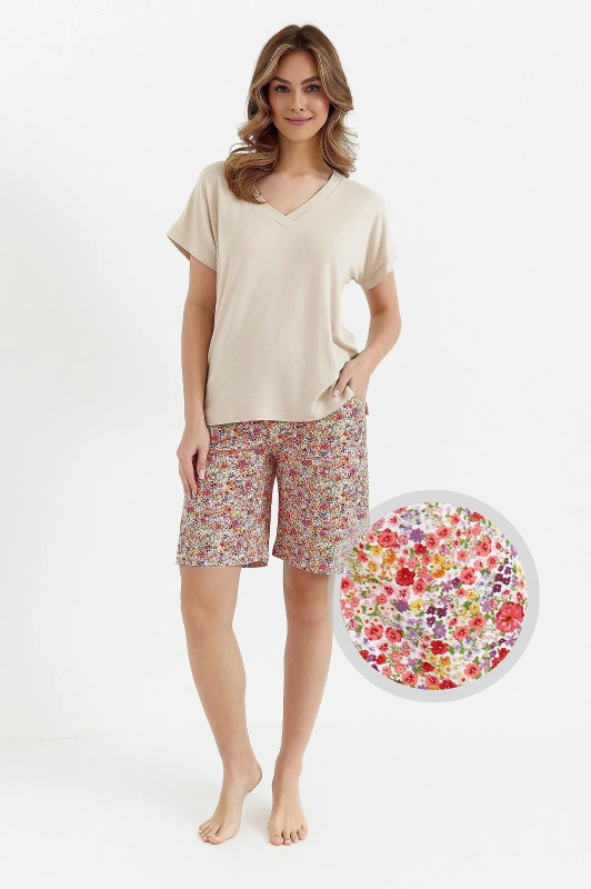Pyžamo Cana 456 kr/r M-XL světle béžová S