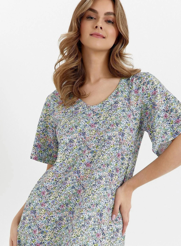 Košile Cana 463 kr/r S-XL Modré květy XL