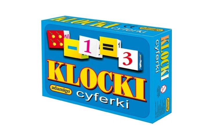 Adamigo obrázkové kostky s číslicemi (12 dílků)