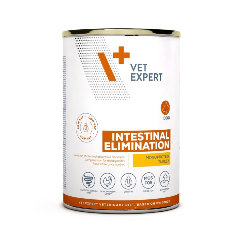 VetExpert VD 4T Intestinal Elim.Low Fat Dog konz. 400g