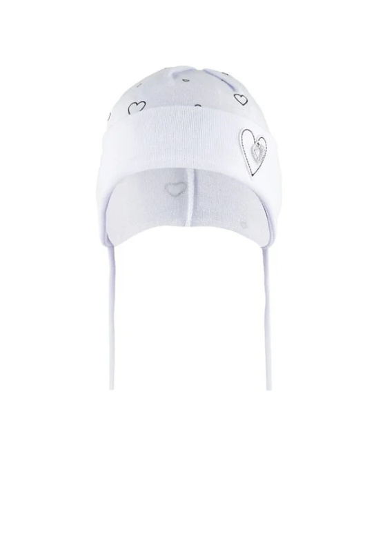 Dětská čepice AJS 50-003 bílá 36-38 cm