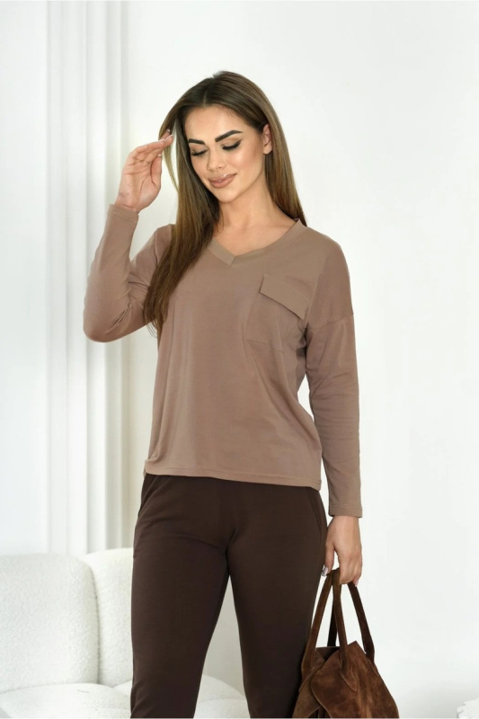 MONIQUE BLOUSE Čokoláda 38