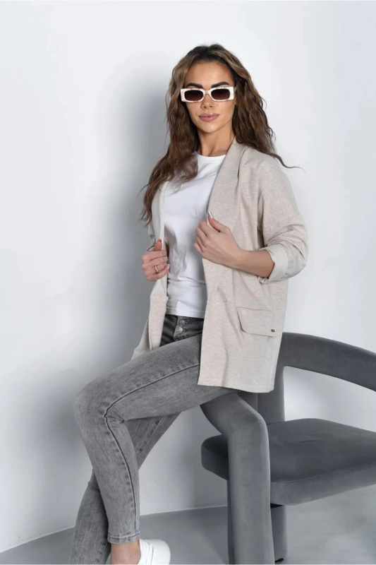 BLEZER MOLLY MELANŽOVÁ BÉŽOVÁ S