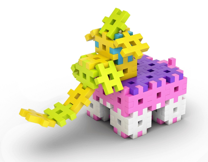 Konstrukční stavebnice meli maxi pink travel box 110 dílků