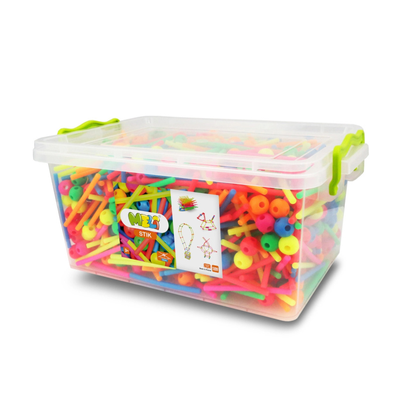 Konstrukční stavebnice MELI Stik Edu Neon 1200 ks