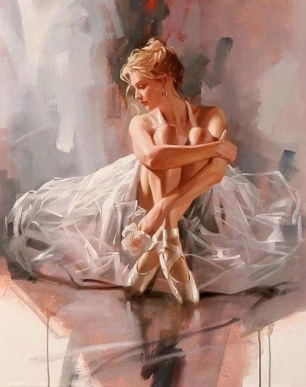 Diamantové malování baletka 30 × 40 cm
