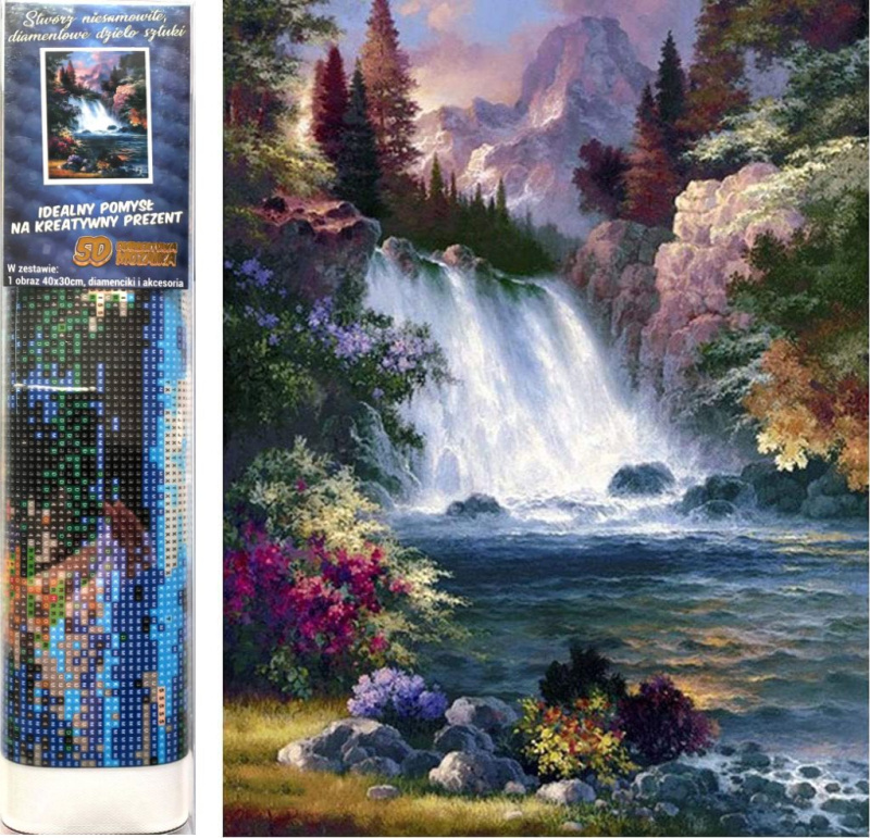 Norimpex Diamantové malování Vodopád 30 x 40 cm