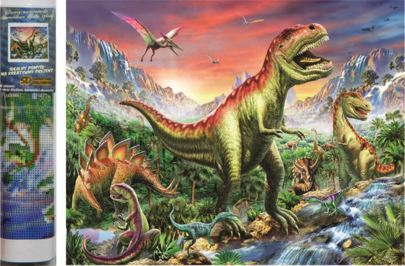 SMT Diamantový obrázek 30 x 40 cm T- Rex a spol. 1006166