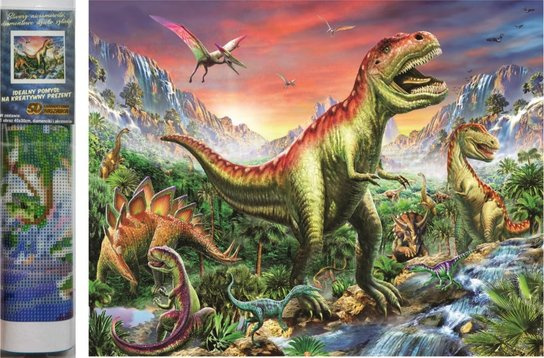SMT Diamantový obrázek 30 x 40 cm T- Rex a spol. 1006166