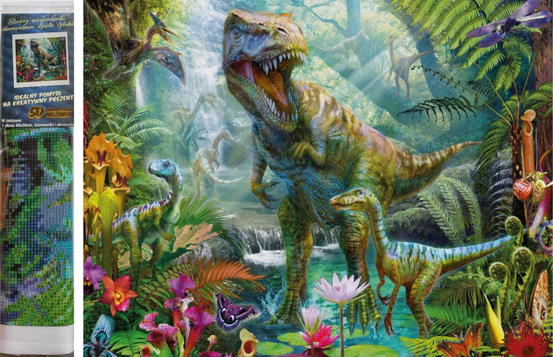 Norimpex Diamantové malování Dinosauří svět 30 x 40 cm