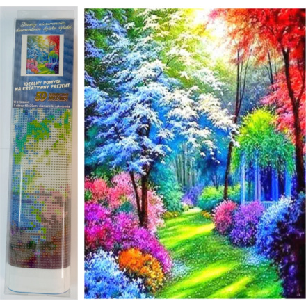Diamantové malování Barevný les 30 × 40 cm