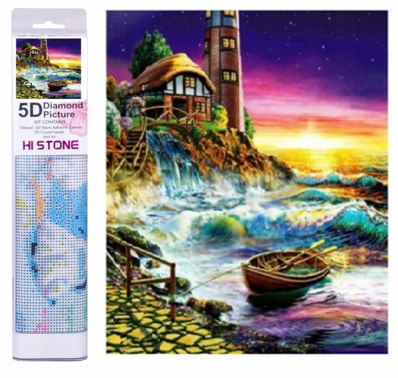 Norimpex Diamantové malování Bouřlivé pobřeží 30 x 40 cm