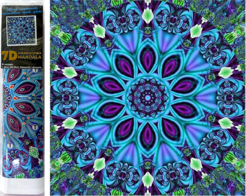 Norimpex Diamantové malování 7D Magická mandala 30 x 30 cm