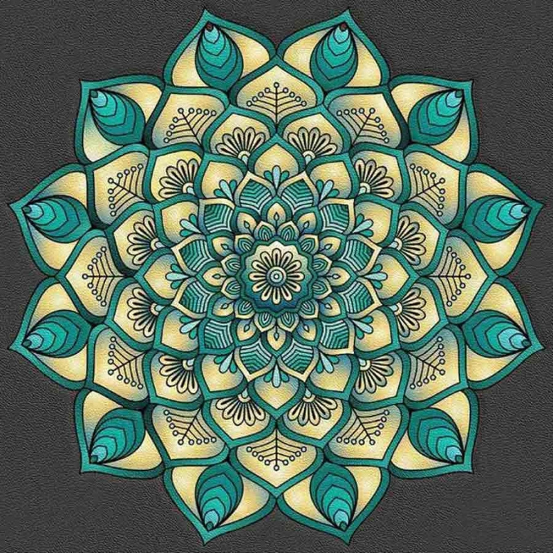 Diamantové malování Tyrkysová mandala